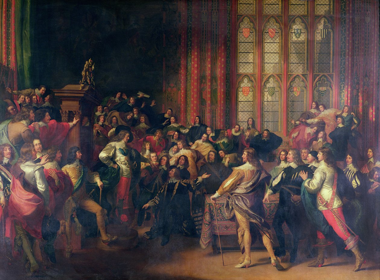 Charles I (1600-49) krever de fem medlemmene i Underhuset i 1642 av John Singleton Copley