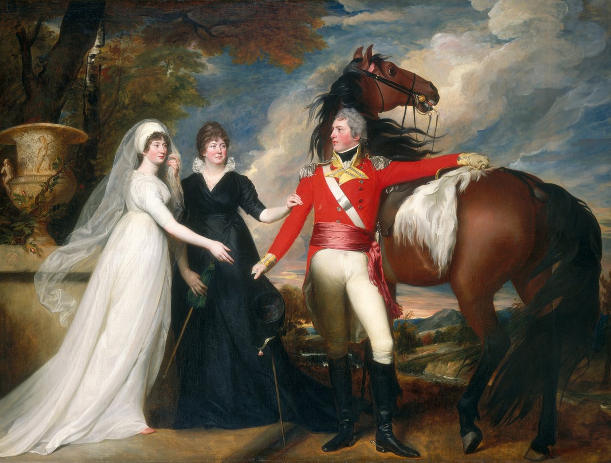 Oberst William Fitch og søstrene hans Sarah og Ann Fitch, 18001801. av John Singleton Copley