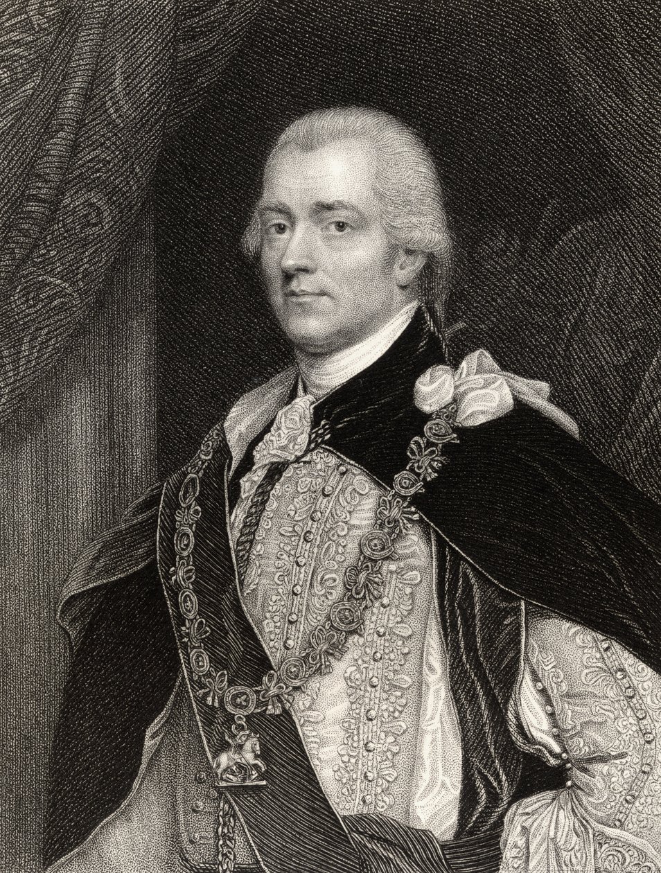 George John Spencer, 2nd Earl Spencer, gravert av B. Holl (1808-84), fra 