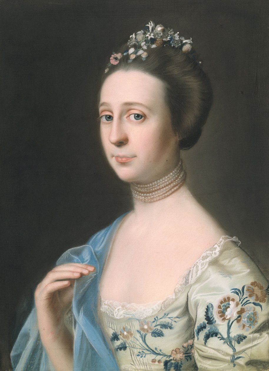 Mrs. Henry Hill (Anna Barrett), ca. 1765-1770 (pastell på papir montert på lin) av John Singleton Copley
