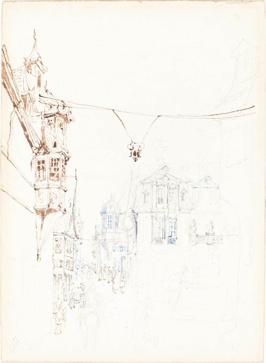 Kontinental gatescene av John Skinner Prout