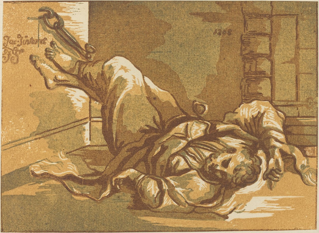 Mann i lenker av John Skippe after Jacopo Tintoretto