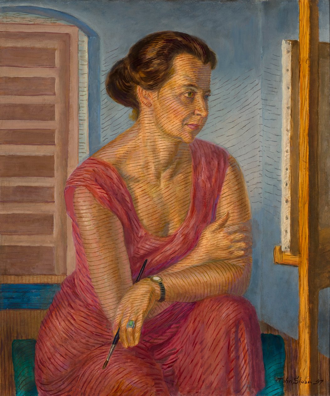 Helen på staffeliet av John French Sloan