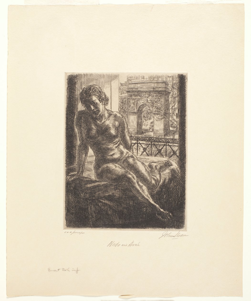 Naken og bue av John French Sloan