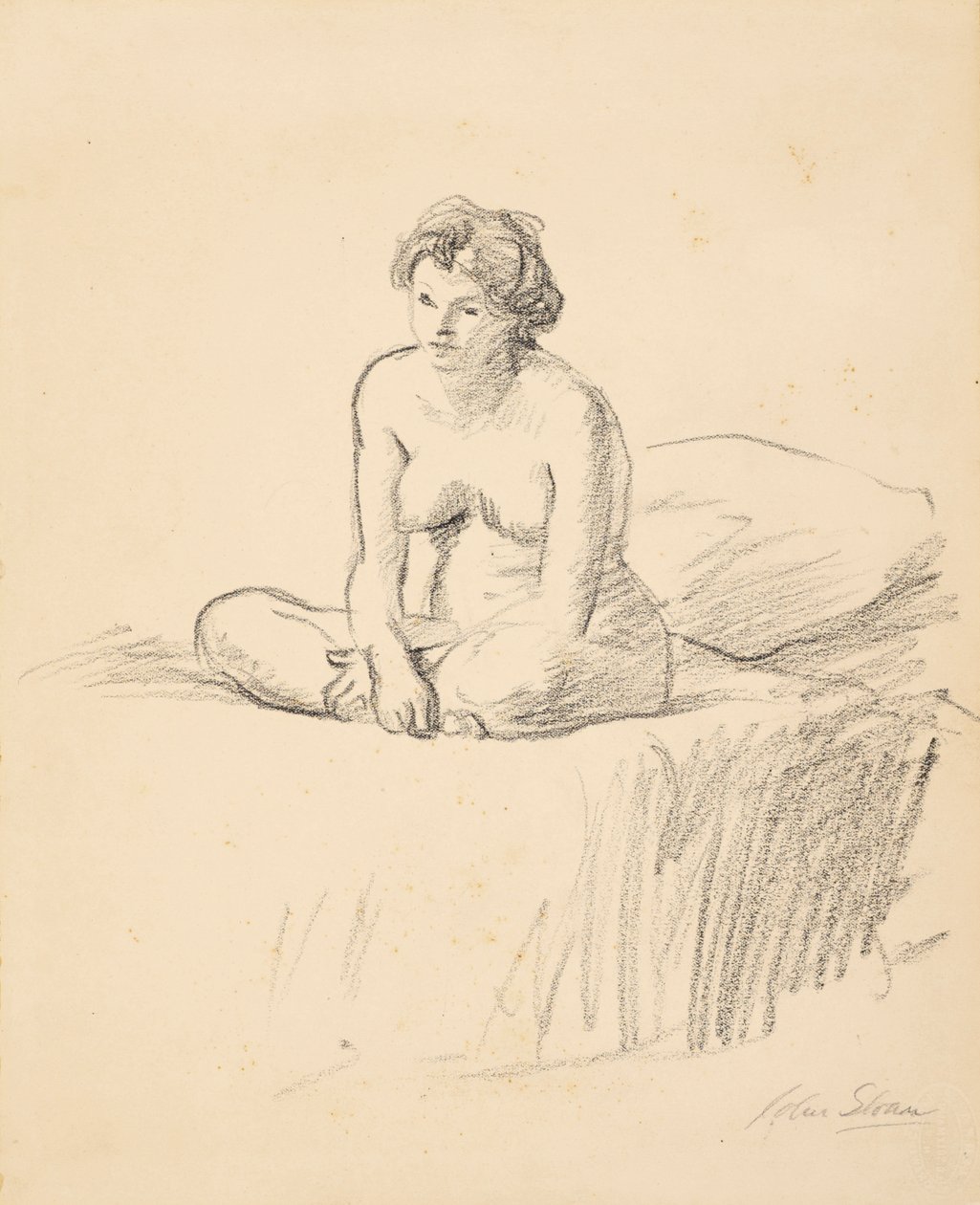 Sittende naken av John French Sloan