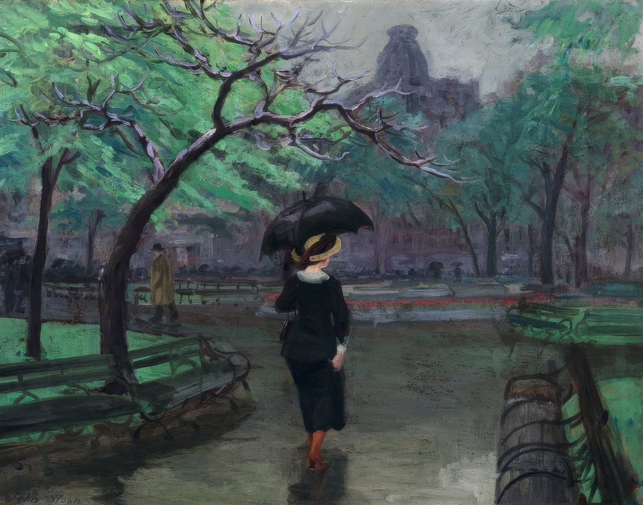Vårregn av John French Sloan