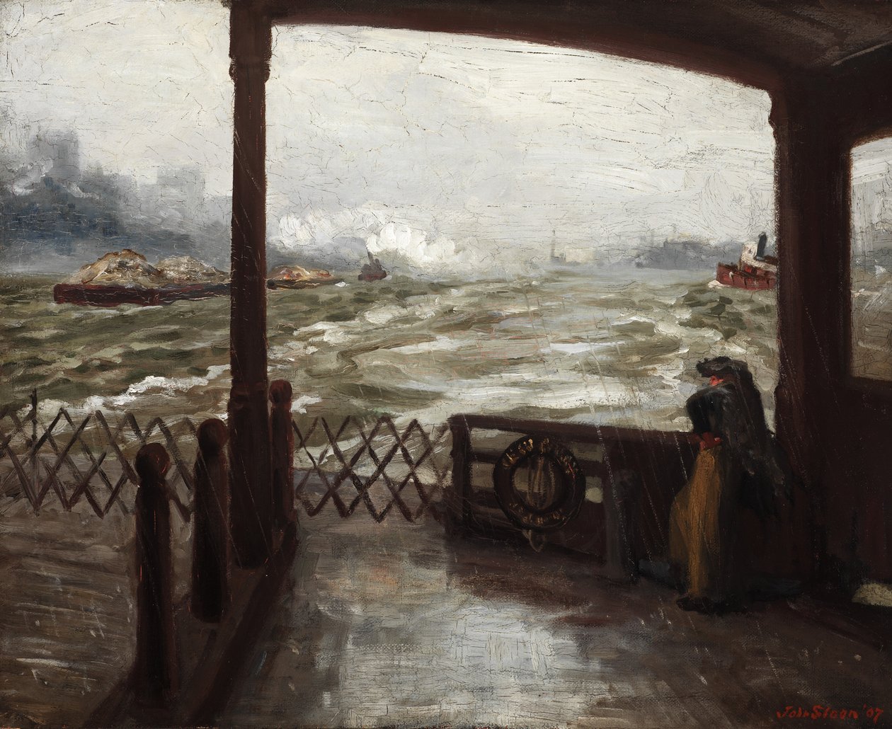 Wake of the Ferry, nr. 1 av John French Sloan