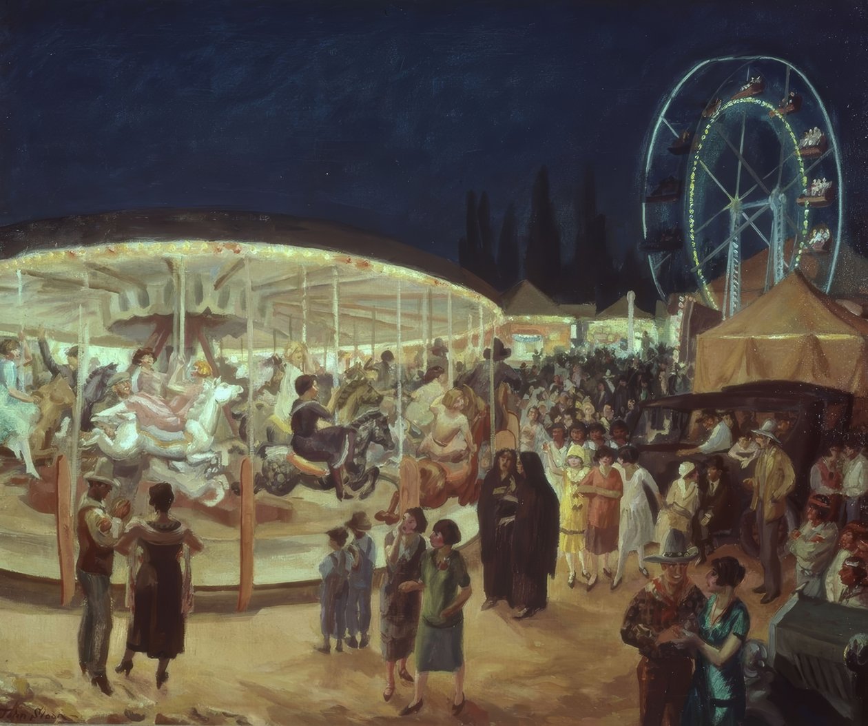 Wanderkarneval, Santa Fe av John French Sloan