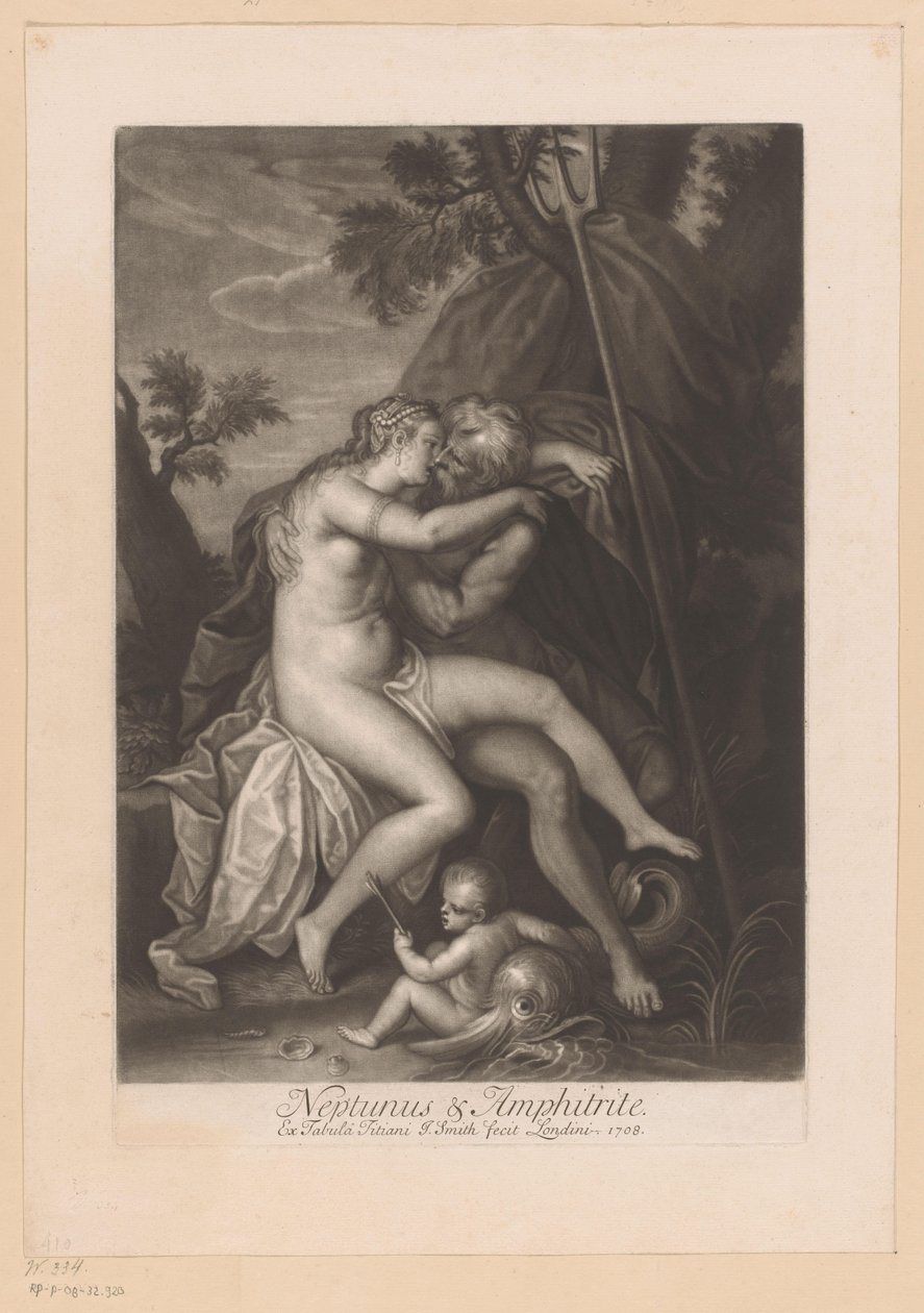 Kysser Neptun og Amphitrite Neptun og amfitritt (tittel på objekt) Guds kjærlighetsforhold (serietittel) Loves of the Gods (serietittel) av John Smith