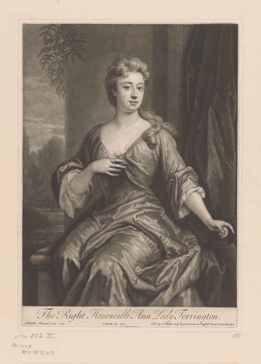 Portrett av Anne Newport The Right Honorable Ann Lady Torrington (tittel på objekt) av John Smith