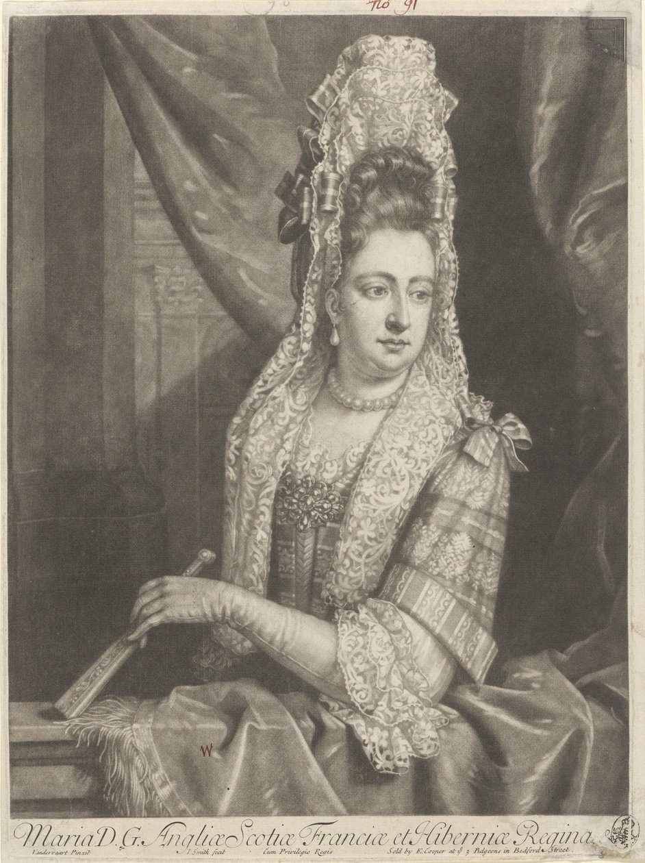 Portrett av Mary II Stuart av John Smith
