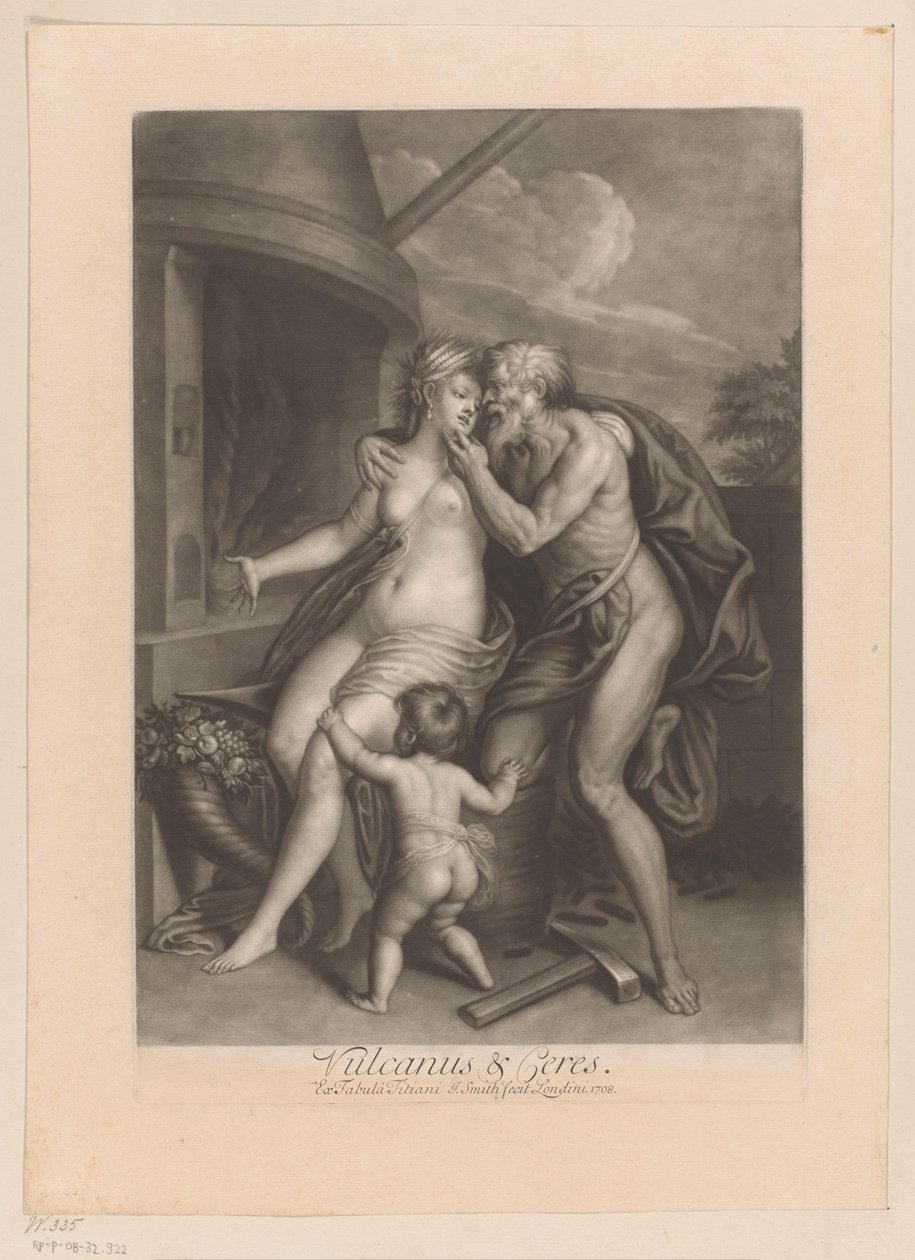 Vulcan og Ceres i smia Vulcan & Ceres (tittel på objekt) Guds kjærlighetsforhold (serietittel) Loves of the Gods (serietittel) av John Smith