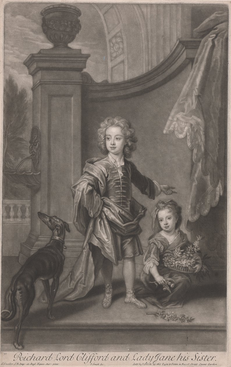 Richard, Lord Clifford (1695-1753) og hans søster, Lady Jane Boyle (d. 1780) av John Smith