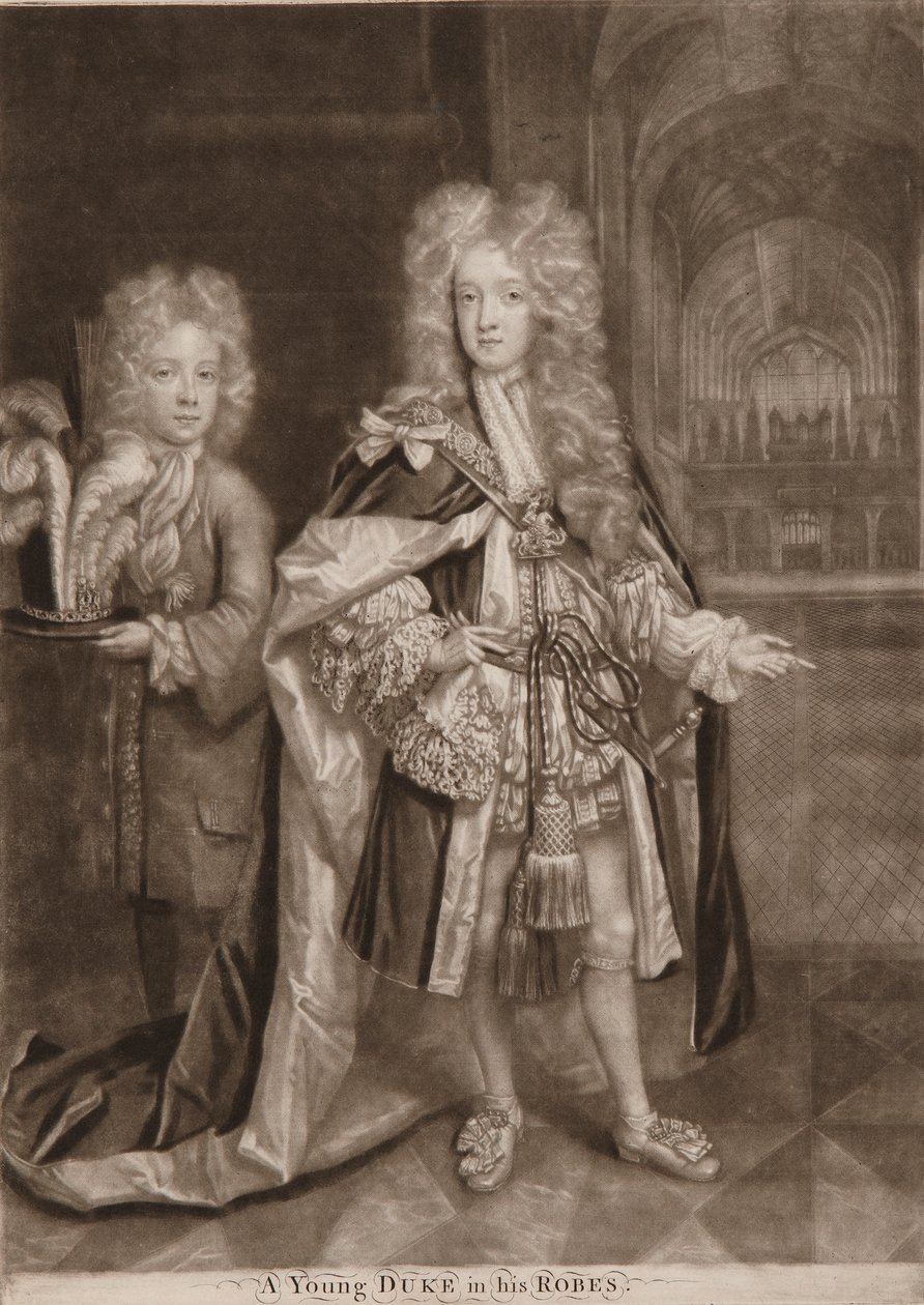 William, hertugen av Gloucester og Benjamin Bathurst av John Smith