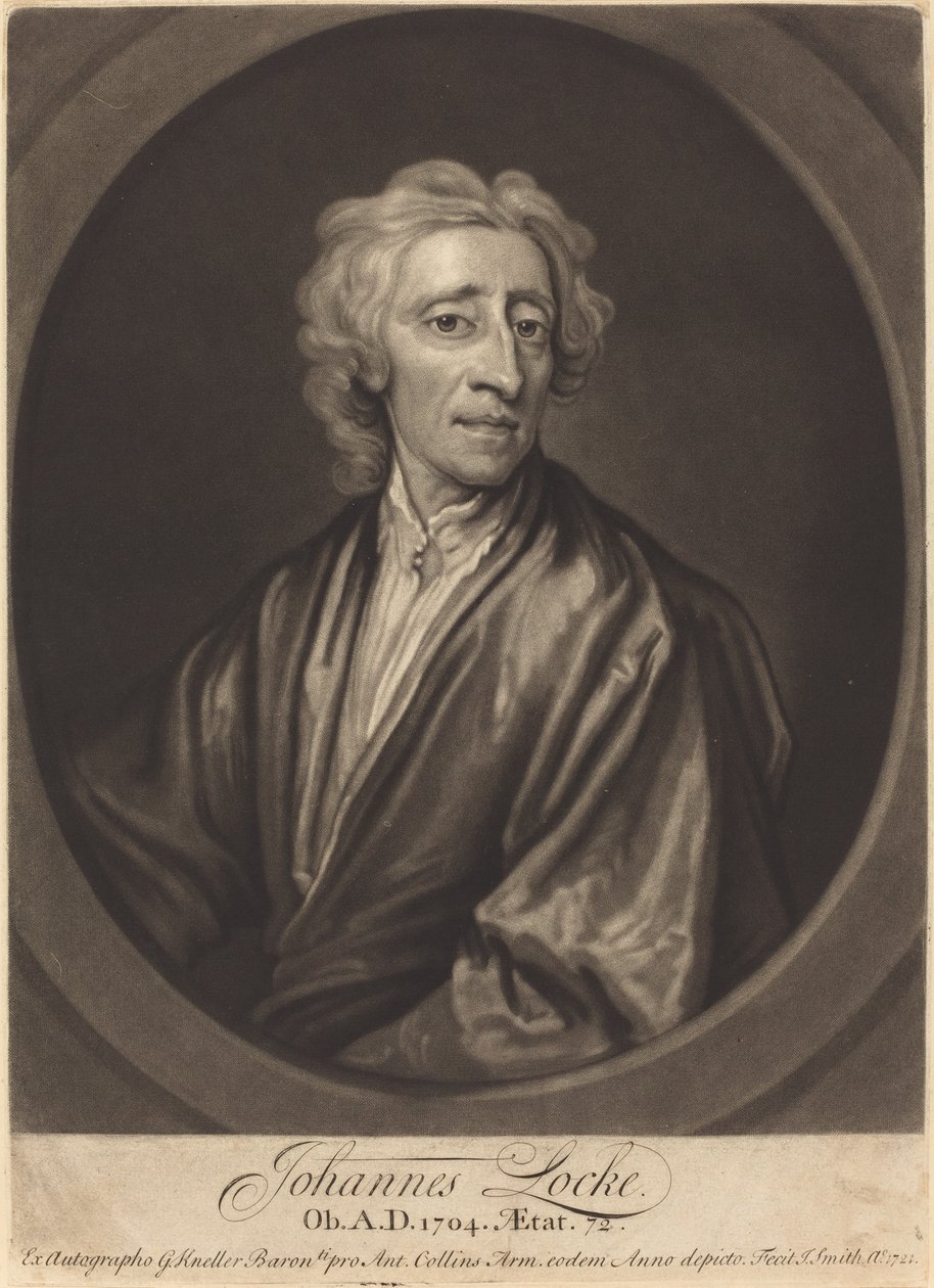 John Locke av John Smith after Sir Godfrey Kneller