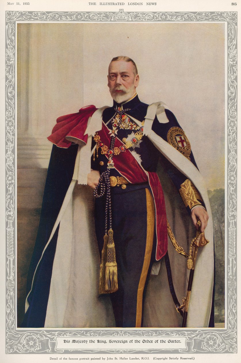 Kong George V (1865-1936) Suveren av strømpebåndsordenen, fra 