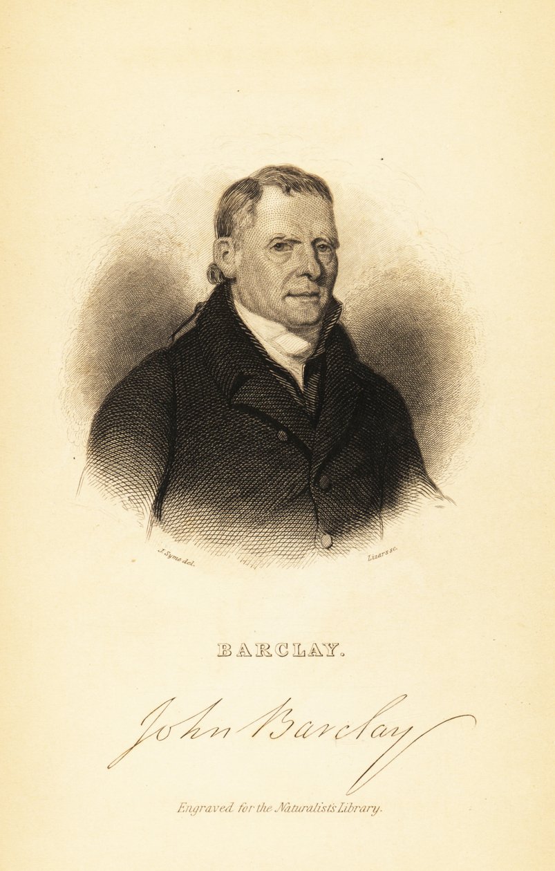 Portrett av John Barclay, skotsk komparativ anatom., 1841 (gravering) av John Syme