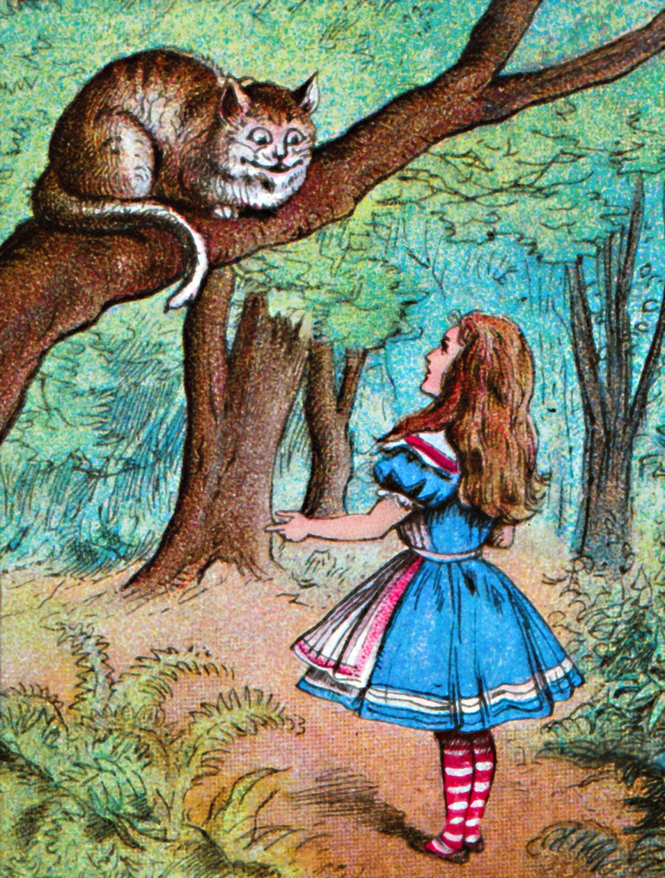 Alice and the Cheshire Cat, c1910 av John Tenniel
