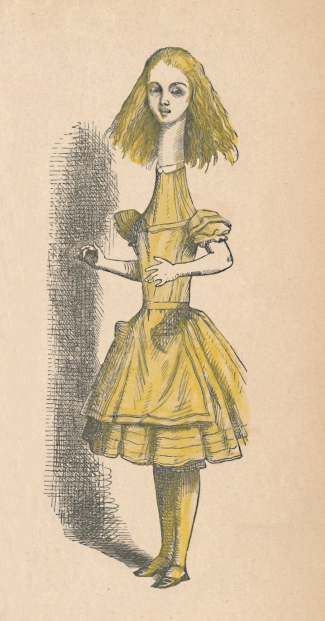 Alice med lang hals, 1889 av John Tenniel