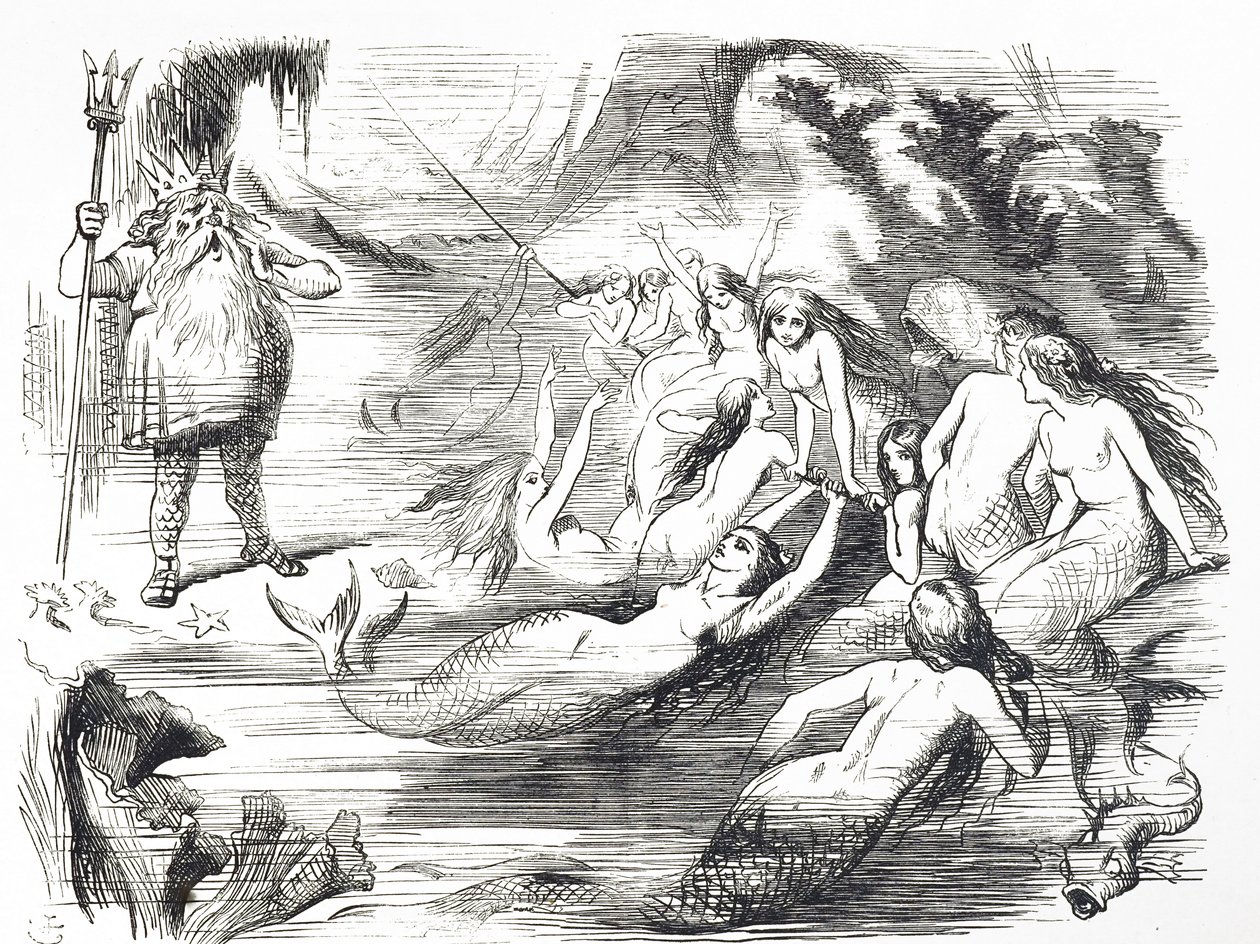 Tegneserie som kommenterer det andre forsøket på å legge Atlantic Telegraph Cable av John Tenniel