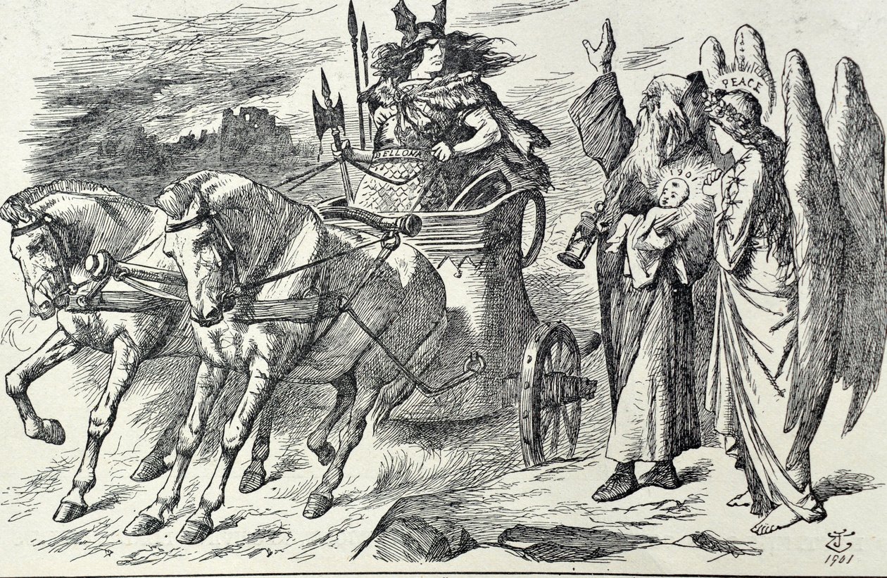 Tegneserie fra Punch med tittelen Time's Appeal av John Tenniel