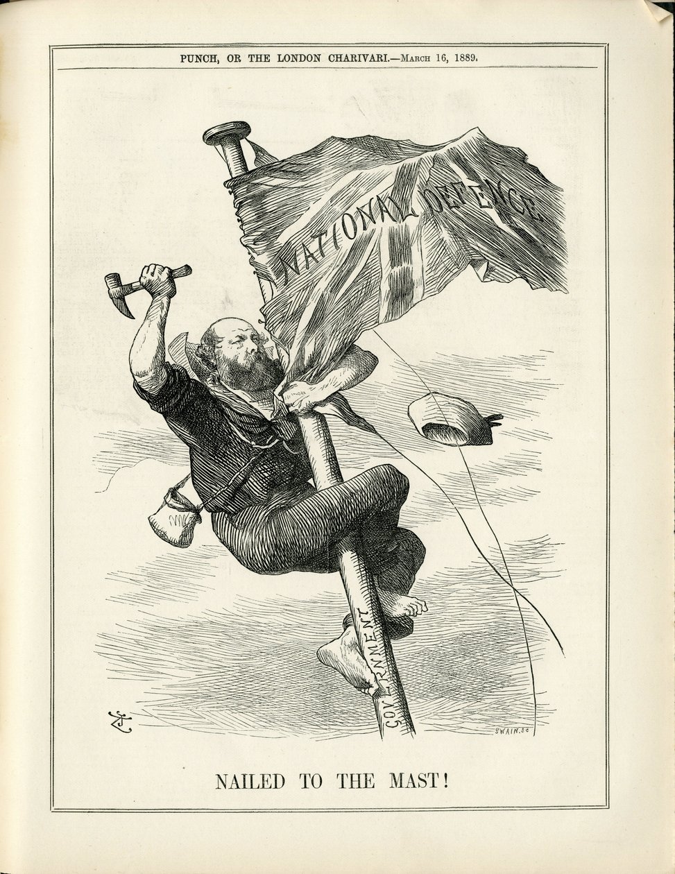 Illustrasjon av John Tenniel (1820-1914) i Punch av John Tenniel