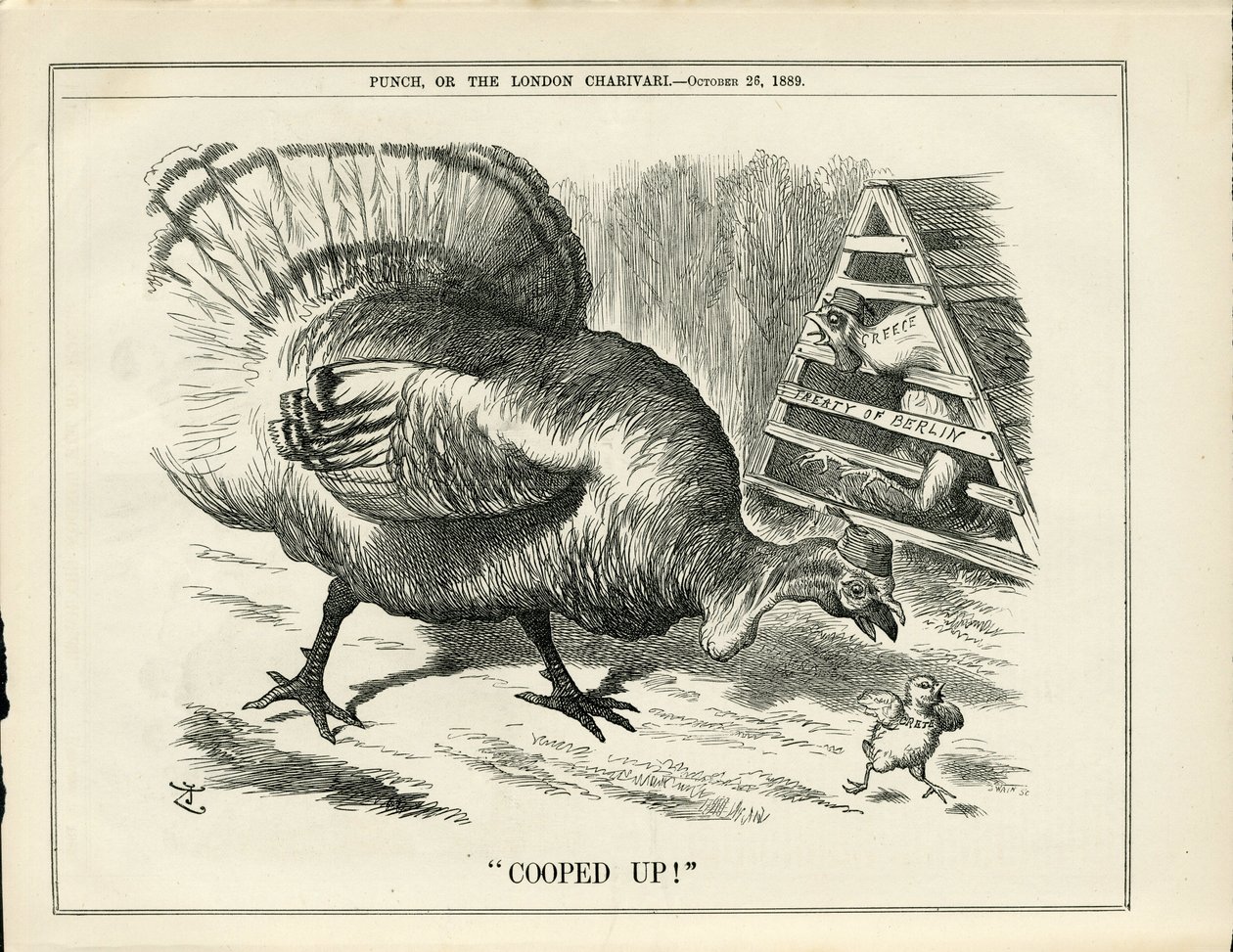 Illustrasjon av John Tenniel (1820-1914) i Punch av John Tenniel