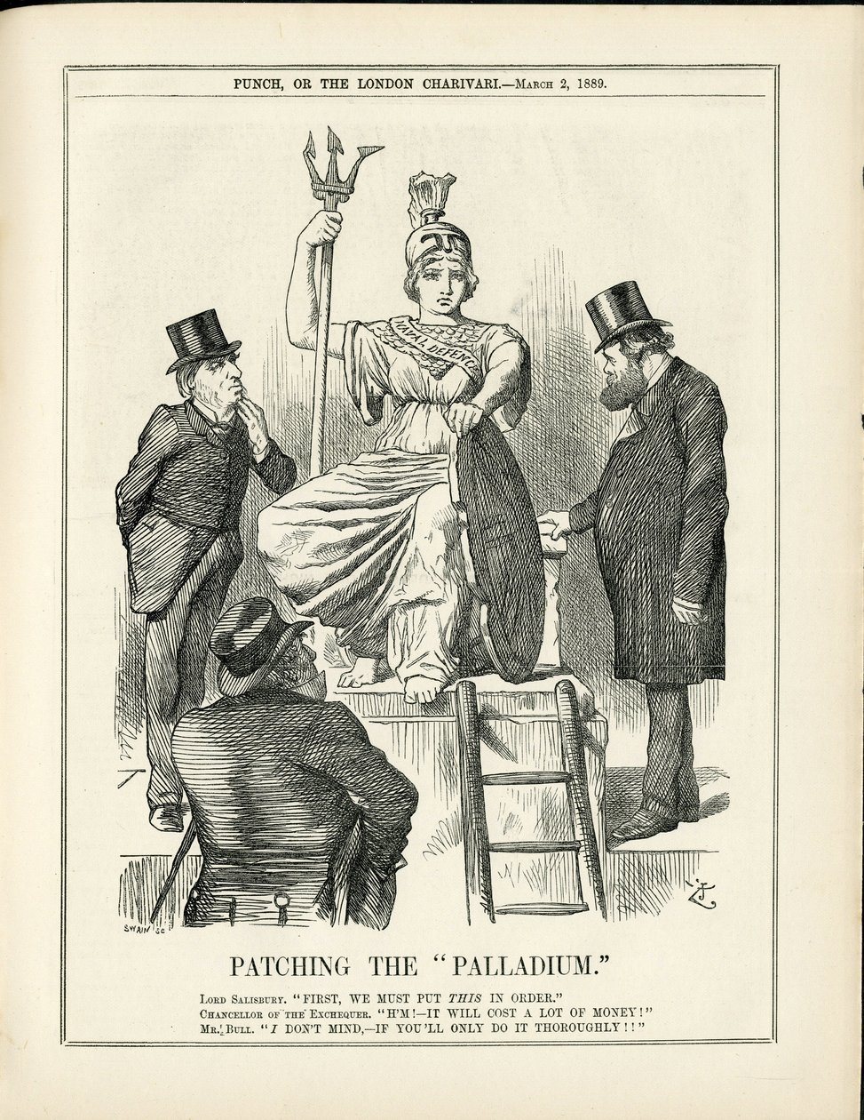 Illustrasjon av John Tenniel (1820-1914) i Punch av John Tenniel