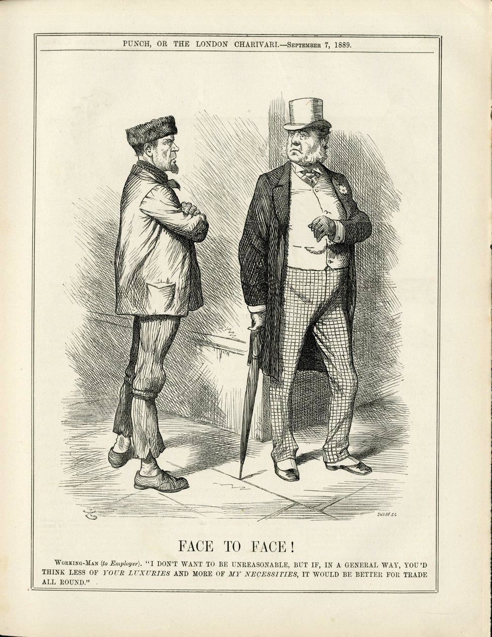 Illustrasjon av John Tenniel (1820-1914) i Punch av John Tenniel
