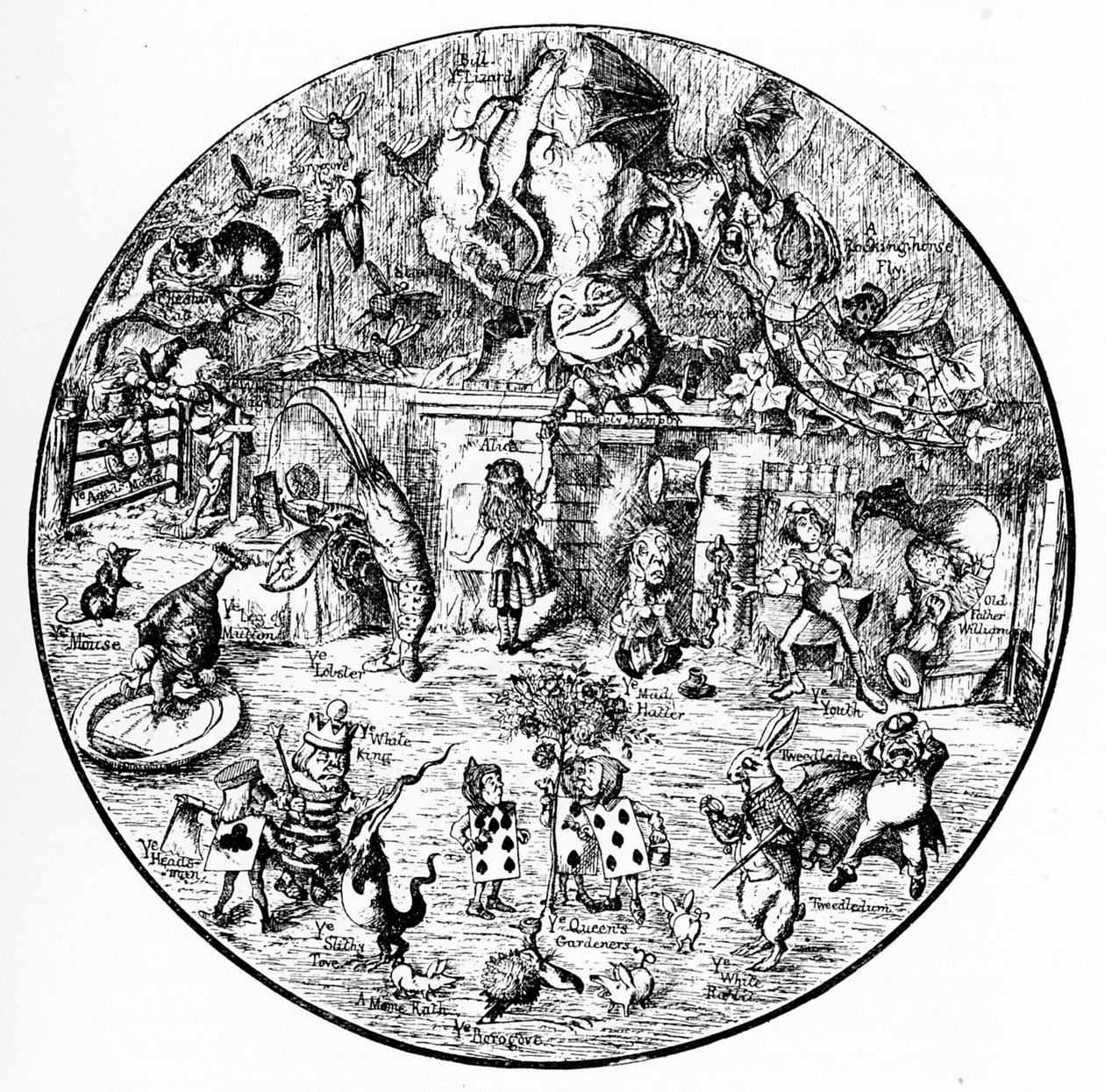 John Tenniels illustrasjoner fra Alice in Wonderland av John Tenniel