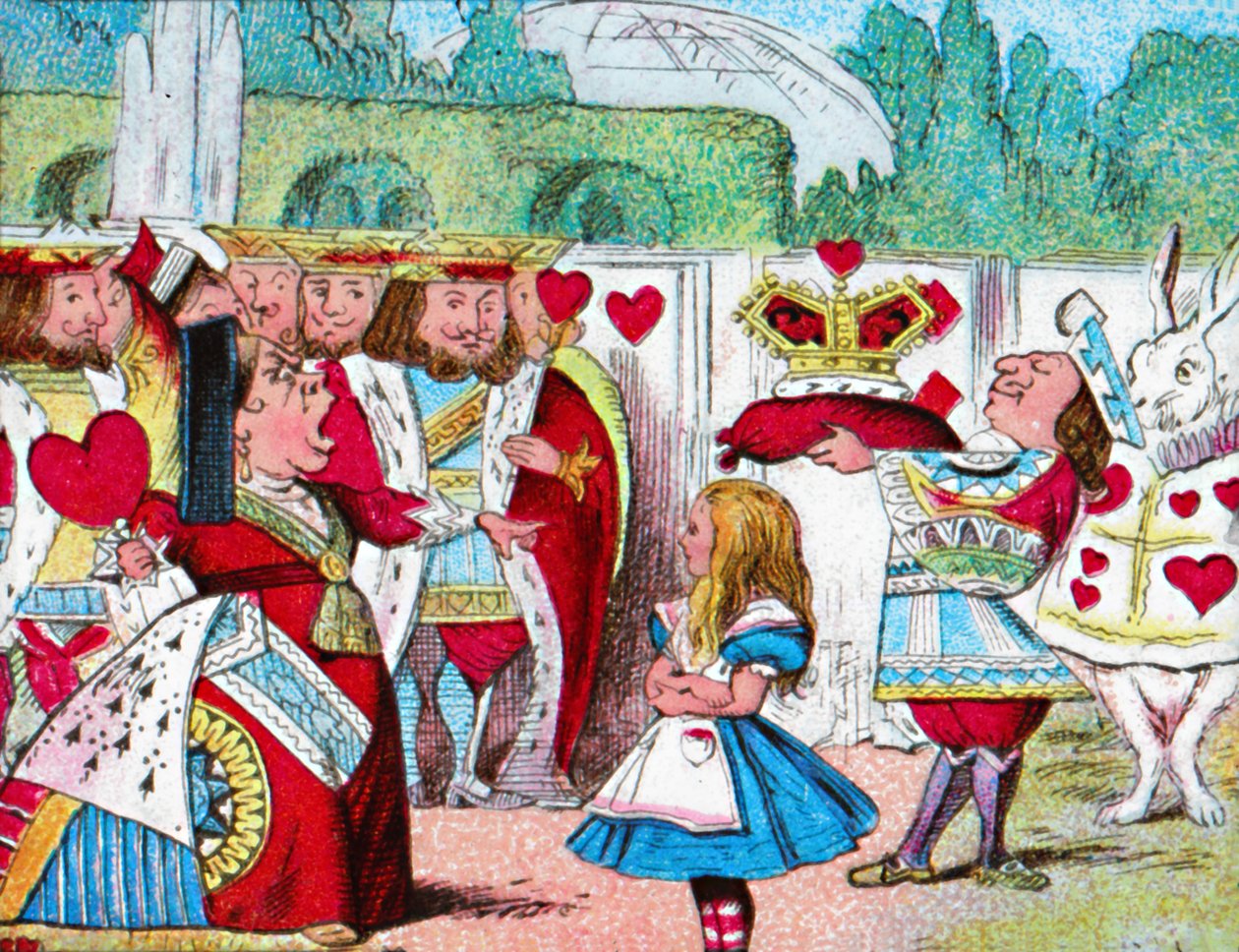Av med hodet! Alice og hennes røde dronning, c1910 av John Tenniel