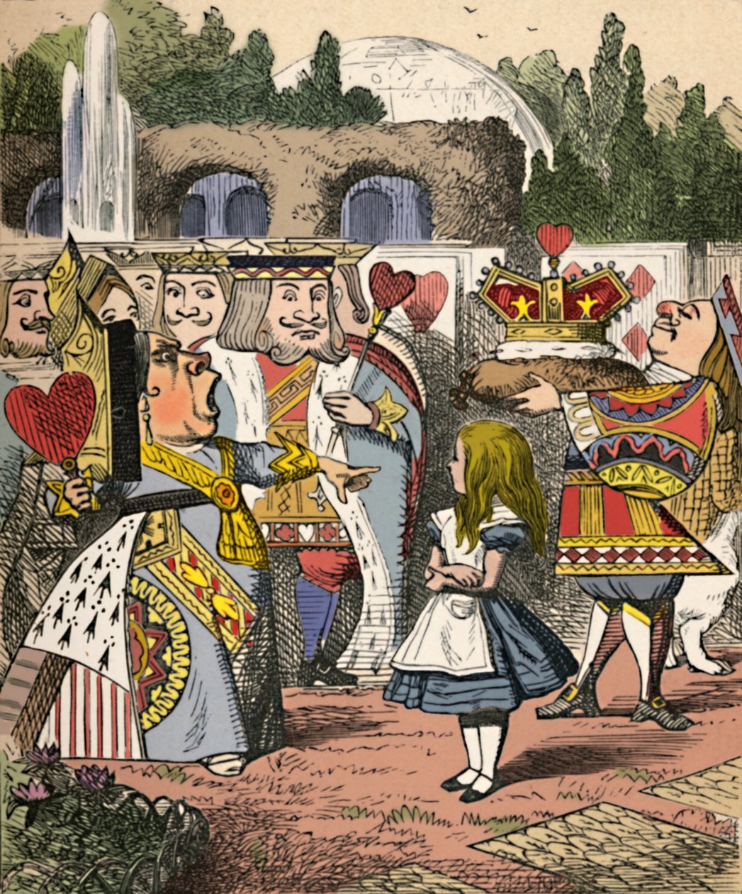 Av med hodet! Alice og den røde dronning, 1889 av John Tenniel