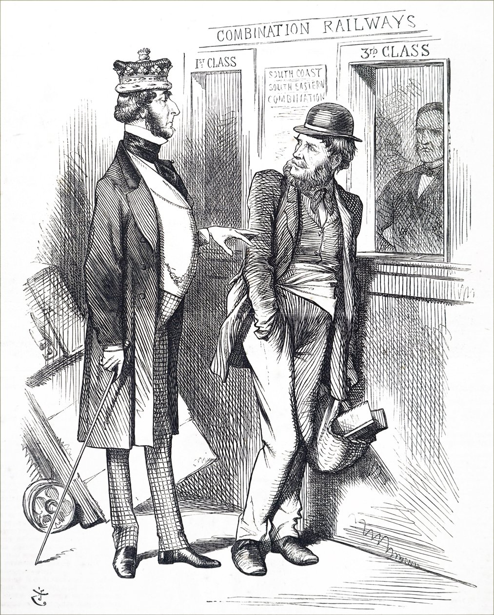 De stigende togprisene. av John Tenniel