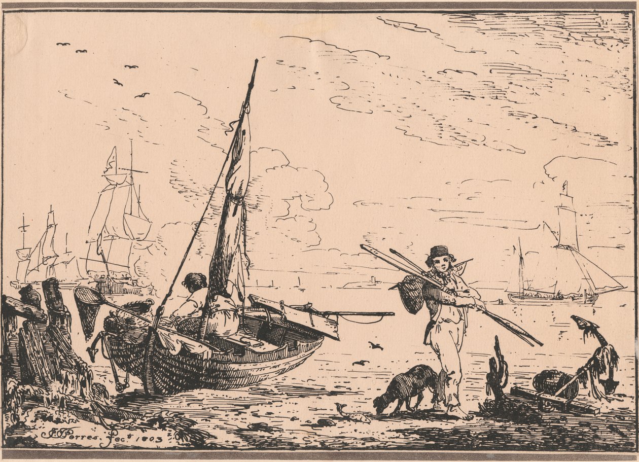 Havnescene av John Thomas Serres