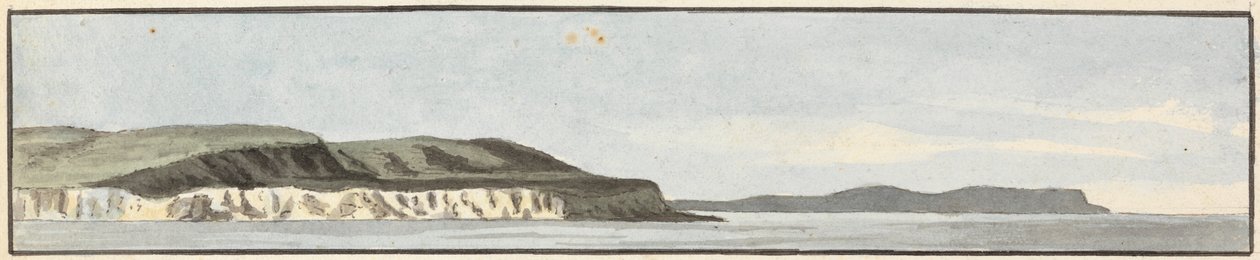The Bill of Portland (en av tre tegninger på ett feste) av John Thomas Serres