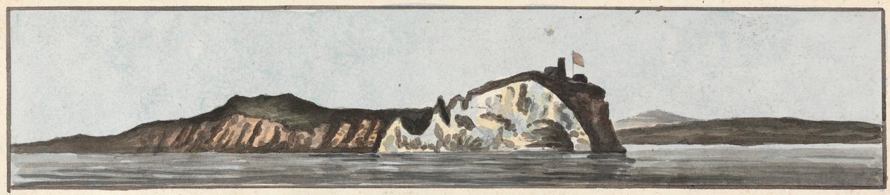 The Needles Bearing East (en av fem tegninger på ett feste) av John Thomas Serres