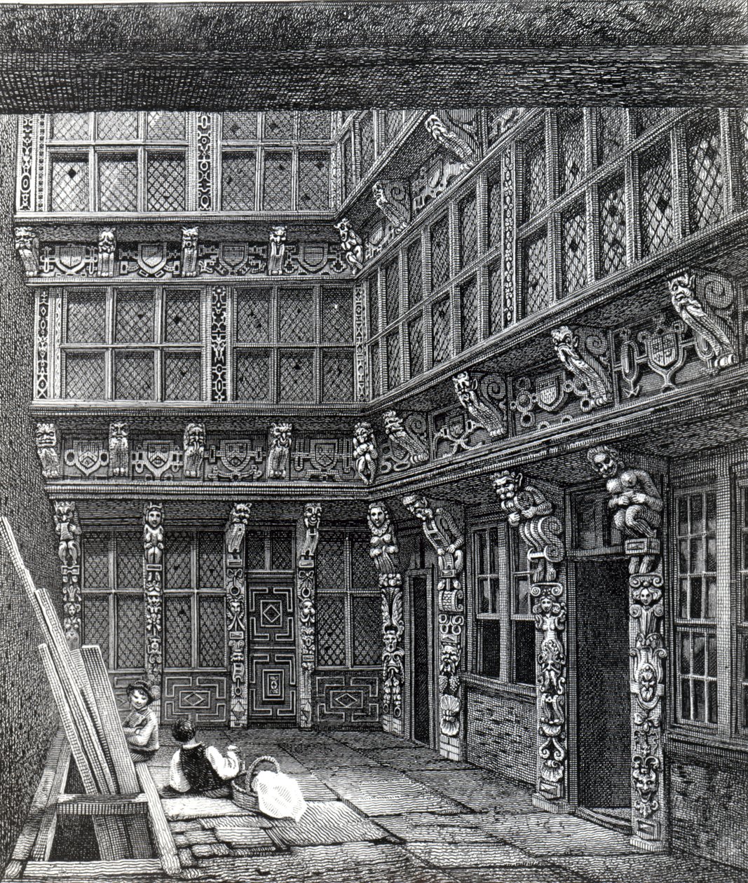 A Magnificent Mansion nylig stående i Hart Street, Crutched Friars, publisert i Smiths 