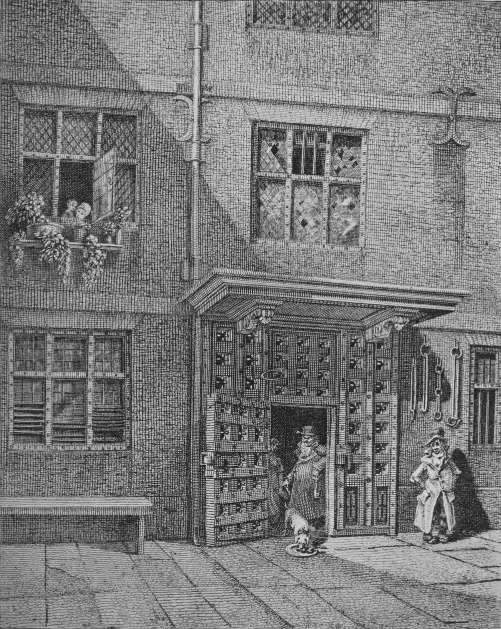 Innsiden av Poultry Compter, City of London, 1813 1911 av John Thomas Smith