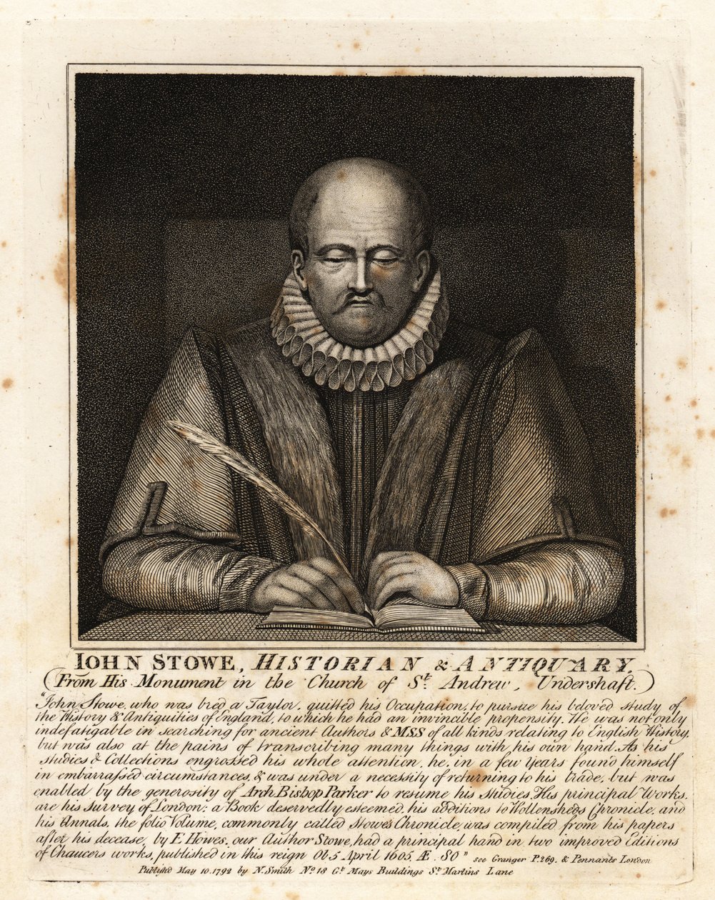 John Stowe, historiker og antikvar av John Thomas Smith