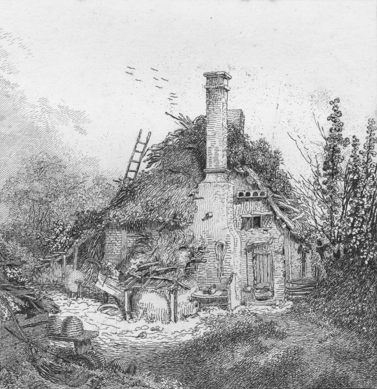 På Merrow Common, Surrey, 1797 av John Thomas Smith