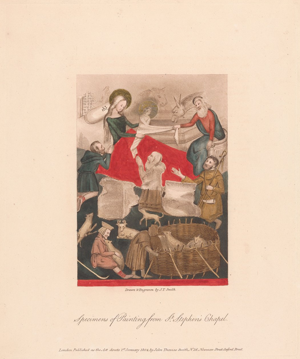 Muster der Malerei aus der St. Stephanskapelle av John Thomas Smith