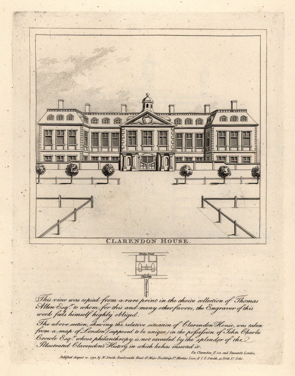 Utsikt over Clarendon House fra St James