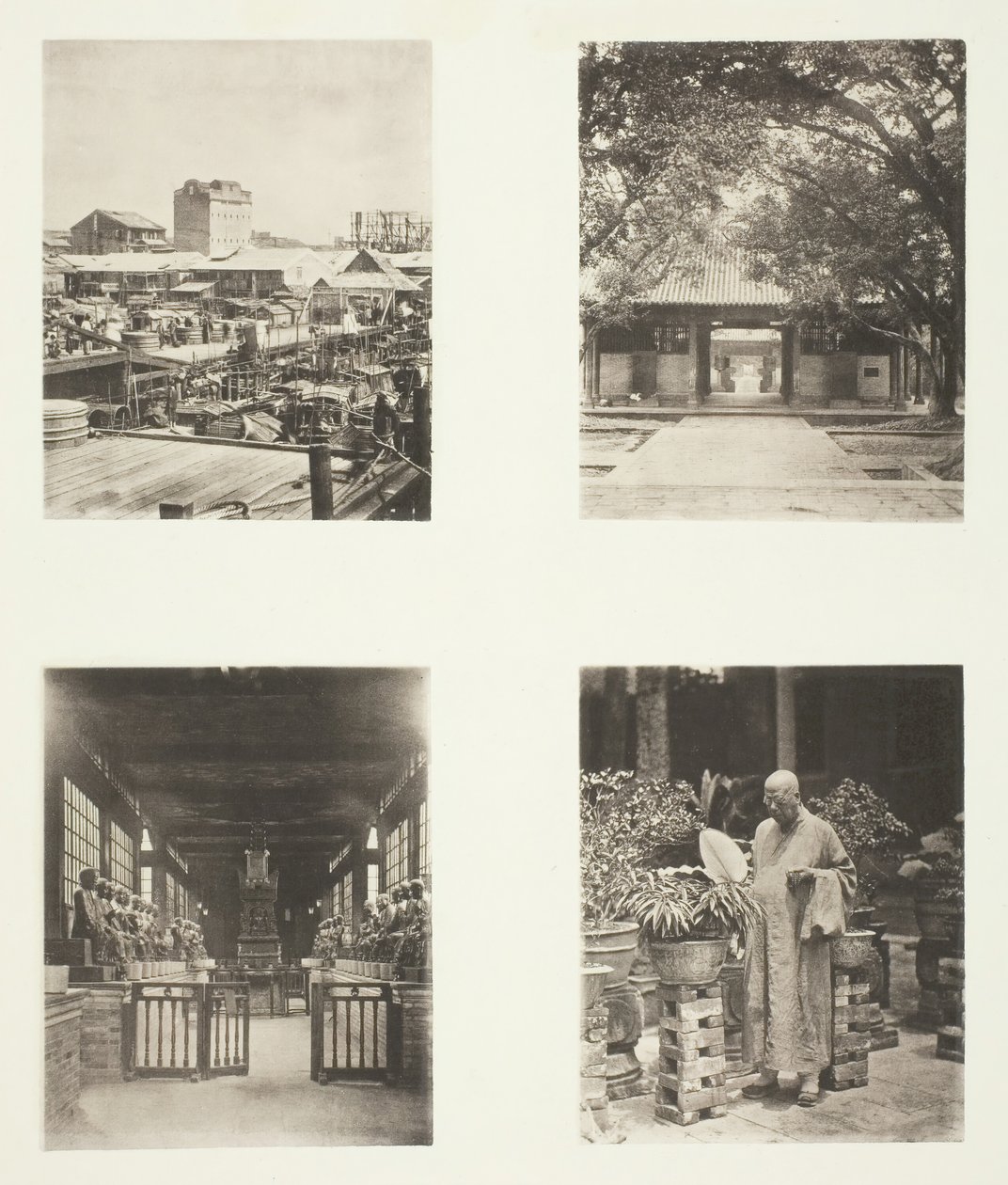 En kantonpantelånerbutikk, Honam Temple, Canton, Temple of Five Hundred Gods, Canton..., ca. 1868. av John Thomson