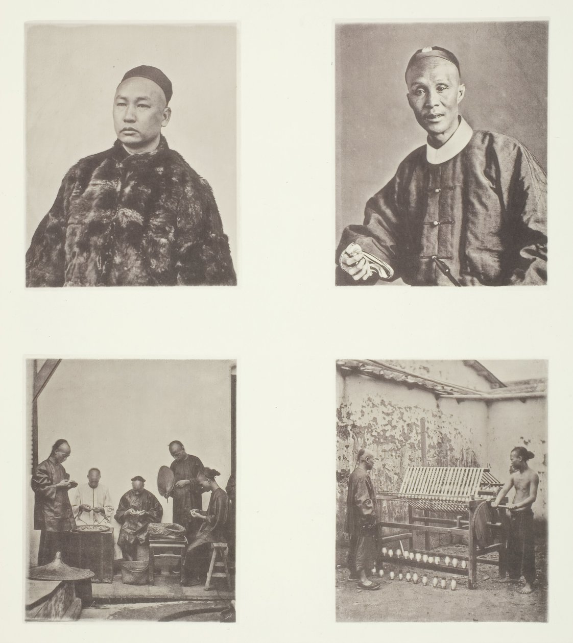 A Cantonese Gentleman, A Cantonese Gentleman, Schroffing Dollars, Reeling Silk, ca. 1868. av John Thomson