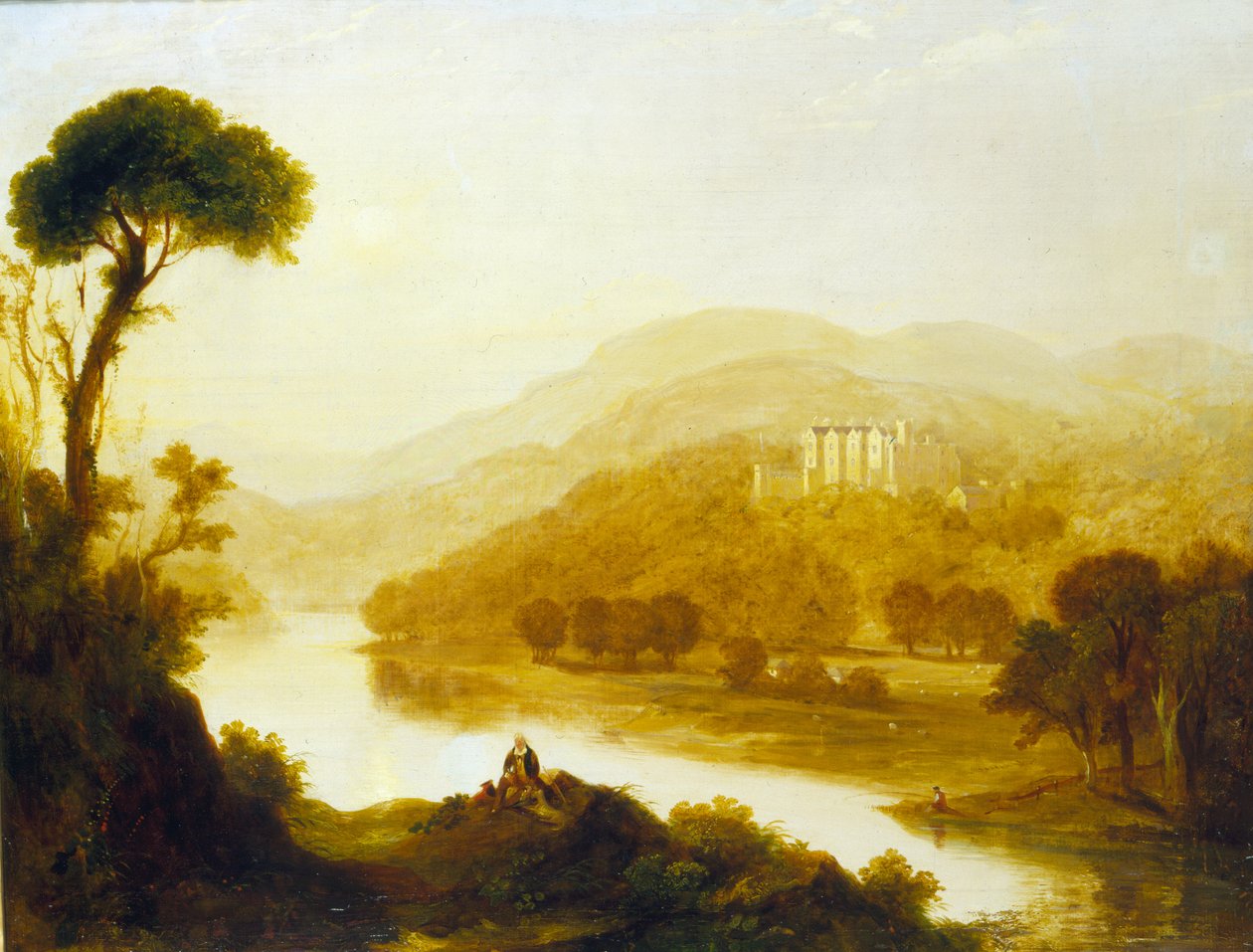 Abbotsford, hjemmet til Sir Walter Scott, 1828 av John Thomson