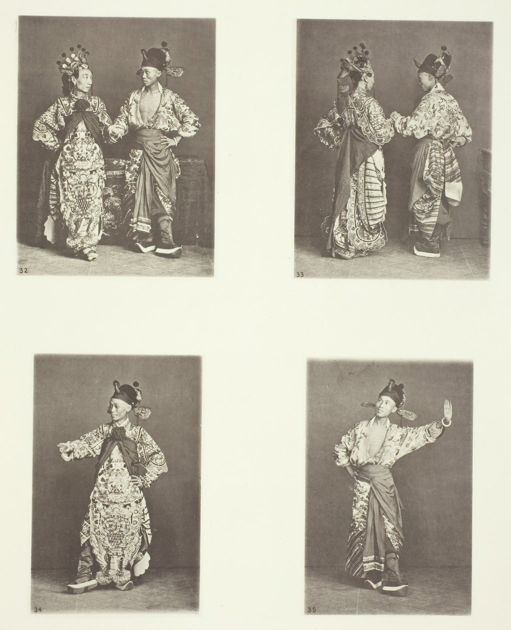 Skuespillere, eldgammel ekteskapsdrakt, skuespillere, eldgammel ekteskapsdrakt, eldgamle kostymer, ca. 1868. av John Thomson