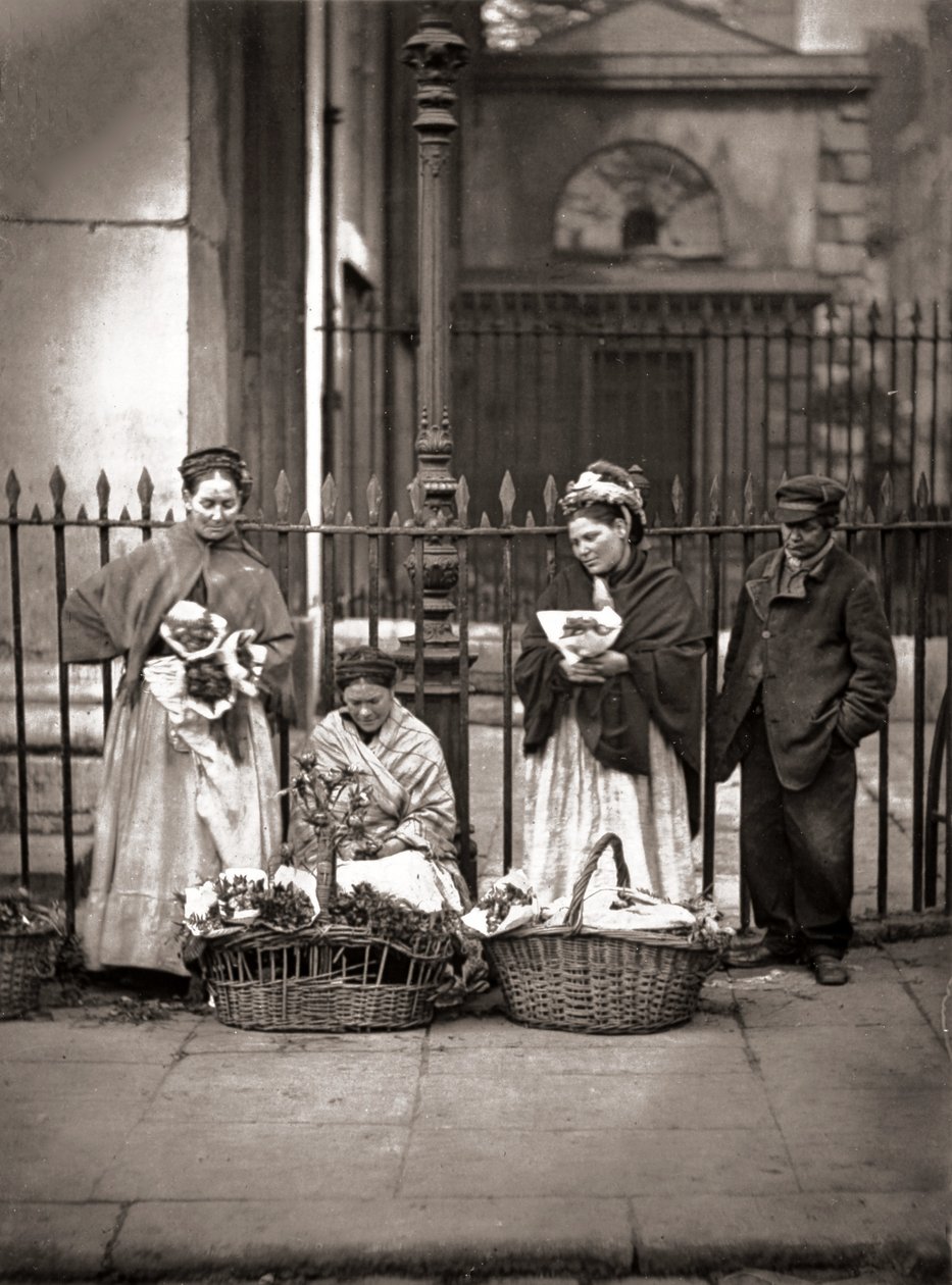 Covent Garden Flower Woman, fra "Street Life in London", av J. Thomson og Adolphe Smith av John Thomson