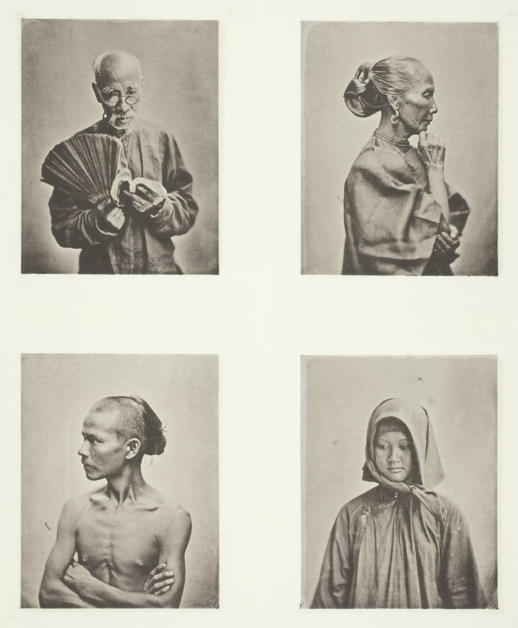Fire hoder, typer av arbeiderklassen, ca. 1868. av John Thomson