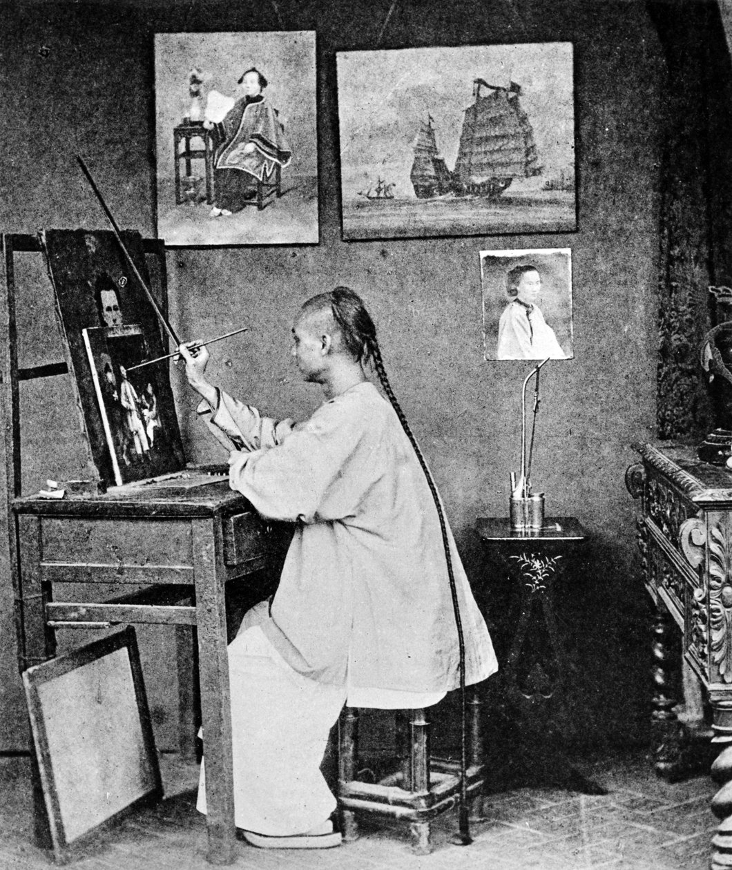 Lumqua, en kunstner fra Hong Kong, ca. 1870 av John Thomson