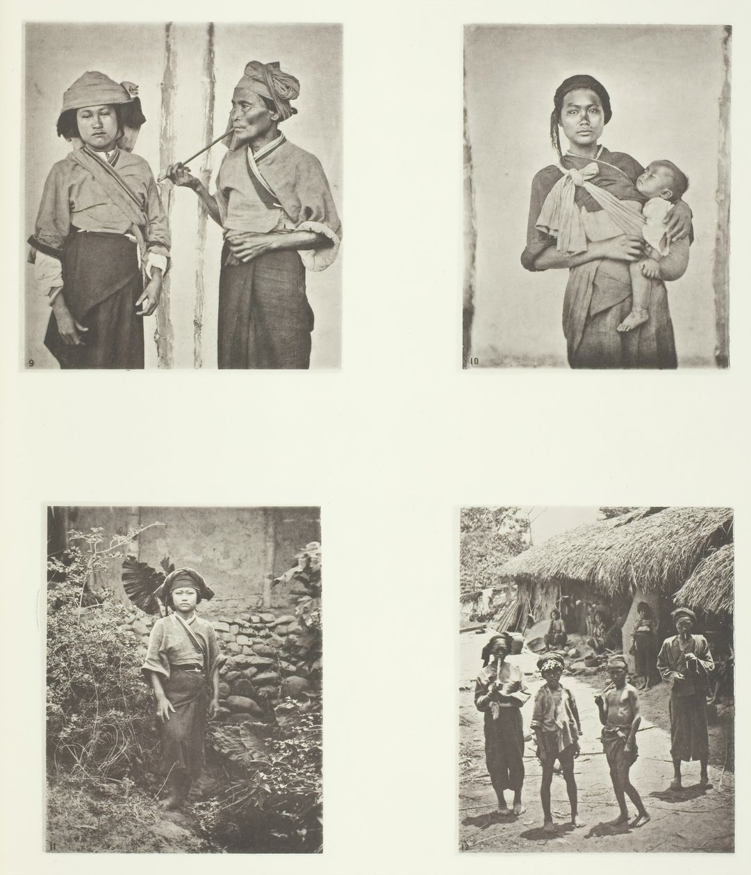 Pepohoan Women, Mode of Carrying Child, Costume of Baksa Women, Lakoli, ca. 1868. av John Thomson